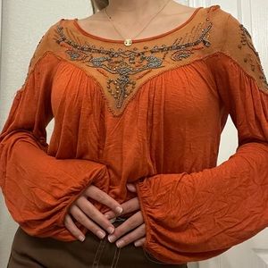 Free People Embellished Top